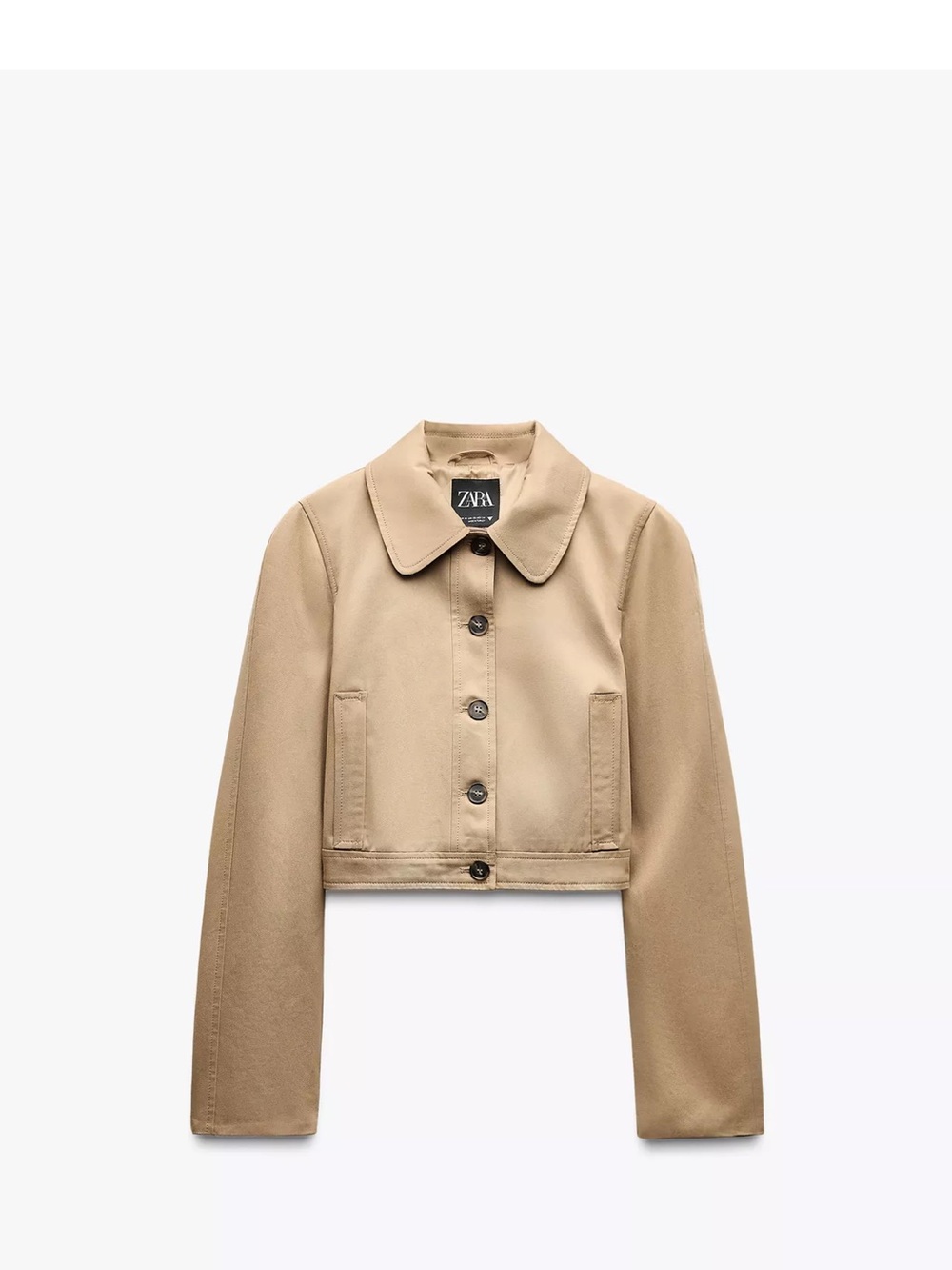 ZARA Beige Cropped Trench Coat